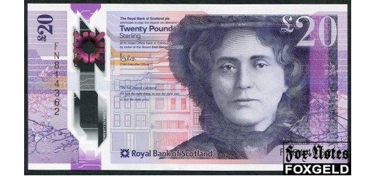 Шотландия / Royal Bank of Scotland 20 фунтов 2021  aUNC  4000 РУБ