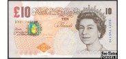 Великобритания  Bank of England 10 фунтов ND(2012) Серия E (NHI), Sign. Chris Salmon aUNC P:389d 1400 РУБ