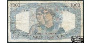 Франция 1000 франков 1946 Sign. P.Rousseau Favre-Gilli. 7-31946 VG P:130a 1200 РУБ