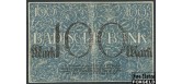 Badische Bank 100 Mark 1918 15. Dezember 1918. aF BAD6 500 РУБ