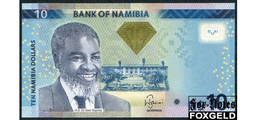Намибия 10 долларов 2012  UNC P:15a 300 РУБ