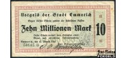 Emmerich / Rheinprovinz 10 Mio. Mark 1923 Stadt Emmerich. 17 August 1923 F B7:1351a 3000 РУБ