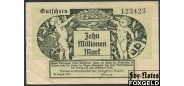 Германия Имперские ЖД 10 Mio. Mark 1923 Reichsverkehrsministerium Zweigstelle Bayern / 25.8.23 aVF P:S1103 / 017.4.a 600 РУБ
