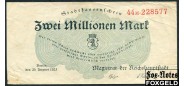 Berlin / Brandenburg 2 Mio. Mark 1923 25. August 1923.  Бумага желтоват. С номером клише 1М - 48М VF 339g В7 400 РУБ