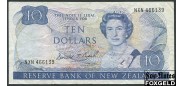 Новая Зеландия 10 долларов ND(1989) Sign.D.T.Brash F P:172c 2500 РУБ