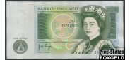 Великобритания  Bank of England 1 фунт ND(1978) Серия D, Sign.Page XF P:377a 400 РУБ