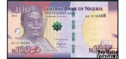 Нигерия / CENTRAL BANK OF NIGERIA 100 найра 2014 100 лет существования Нигерии 1914-2014 UNC P:NEW 250 РУБ