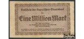Bayern / Bayerische Staatsbank 1 Mio. Mark 1923 1. August 1923. №  # (# 4 мм, д. -  21 мм, голубой) aF BAY218b 450 РУБ