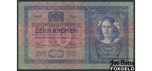 Австро-Венгрия 10 крон 1904  VG P:9 / KK116 450 РУБ
