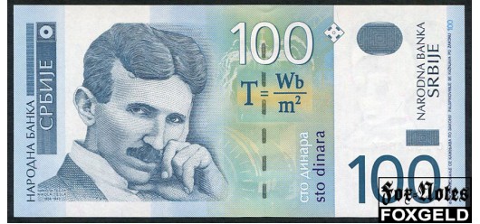 Сербия 100 динар 2003  UNC P:41a 1000 РУБ