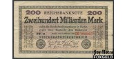 Германия / Reichsbank 200 Mrd. Mark 1923 15.10.23 В/з Hakenstern #6   FZ черн aF Ro.118b 1000 РУБ