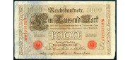 Германия / Reichsbank 1000 Mark 1910 Reichsbanknote 21. April 1910. Kriegsausgabe mit 7-stelliger KN der Serien A - B, aVF Ro.45b / P:44b 100 РУБ