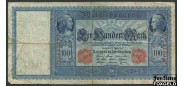 Германия Reichsbank 100 марок 1910 Две красные печати. Бумага белая. F Ro:43a 150 РУБ