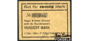 Munchen Bayern 20 Mark 1922 F. Bruckmann AG XF-aUNC  1000 РУБ