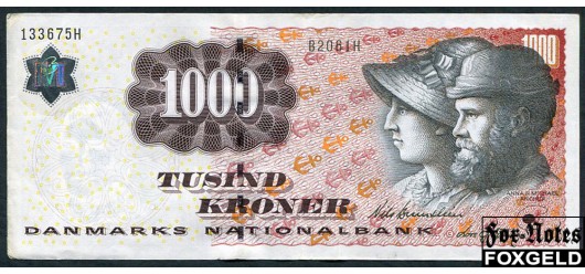 Дания Danmarks Nationalbank 1000 крон 2006  VF P:64b 22000 РУБ
