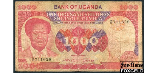 Уганда Bank of Uganda 1000 шиллингов ND(1983)  VG-aF P:23 500 РУБ