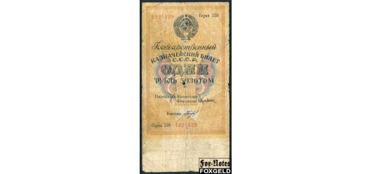 СССР 1 рубль 1928 Нарком Н.П. Брюханов. Кассир Богданов G FN:201.3 8000 РУБ