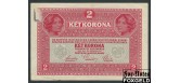 Австрия 2 кроны 1917 1919 DEUTSCHOSTERREICH VF P:50 250 РУБ
