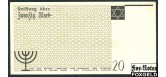 Litzmannstadt Ghetto Лодзинское гетто 20 марок 1940 без в/з № с одной черточкой aUNC K19.48.37a 18500 РУБ