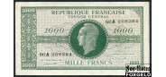 Франция Tresor Central 1000 франков ND(1945)  XF P:107 / VF12 8500 РУБ