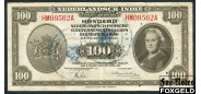 Нидерландская Индия 100 гульденов 1943 VF+ P:117а 12500 РУБ