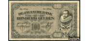 Нидерландская Индия De Javasche Bank 100 гульденов 1928 Sign. J.F. van Rossem, L.J.A. Trip F P:73c 12500 РУБ