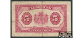 Люксембург 5 франков ND(1944)  F P:43 1000 РУБ