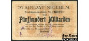Neu-Ulm Bayern 500 Mrd. Mark 1923 Stadt Neu-Ulm F B8:3898.d. 1500 РУБ