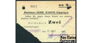 GOEPPINGEN Wurttemberg 2 Reichsmark 1945 Klotz  гашение VF  2500 РУБ