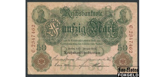 Германия Reichsbank 50 марок 1908  F Ro:32 250 РУБ