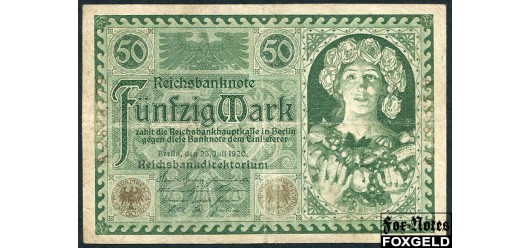 Германия Reichsbank 50 марок 1920  aF Ro:66 550 РУБ