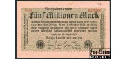 Германия Reichsbank 5 Mio. Mark 1923 20. August 1923. FZ и серия красн. Тип. М (H.S. Hermann, Berlin) XF-aUNC Ro:104b 350 РУБ