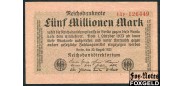 Германия Reichsbank 5 Mio. Mark 1923 20. August 1923. FZ и серия красн. Тип. P (J.S. Preuss, Berlin) XF Ro:104b 300 РУБ