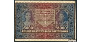 Польша Polska Krajowa Kasa Pożyczkowa 5000 марок польск. 1919 II Serja VG P:31 / M31a 1400 РУБ