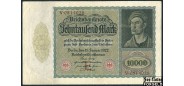 Германия Reichsbank 10000 Mark 1922 Тип 1. 210 х120 мм, о.с. Многоцветная VF Ro:68a 600 РУБ