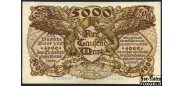 Badische Bank 5000 Mark 1922 без серии VG-aF BAD7a / P:S908 900 РУБ