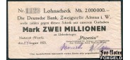 Nachrodt Westfalen 2 Mio. Mark 1923 B8:3713.c №1128