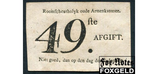 Нидерланды Roomschcatholyk oude Armenkantoor 49fte XVIII век  XF PL1135.49 4000 РУБ
