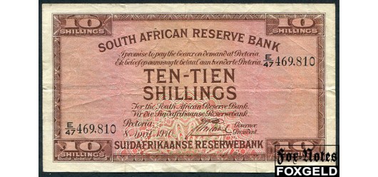 ЮАР Южная Африка 10 шиллингов 1940 Пдпс.: J Postmus F P:82d 5500 РУБ