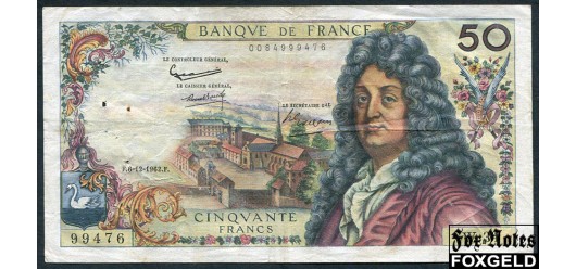 Франция Banque de France 50 франков 1962 Sign. G.Gouin d'Ambrieres P.Gargam F+ P:148a 5000 РУБ