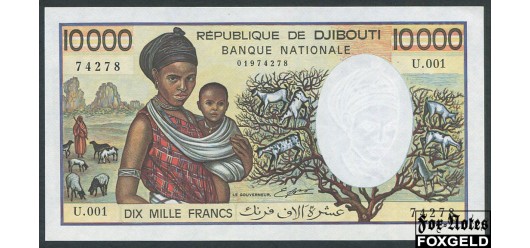 Джибутти 10000 франков ND(1997)  aUNC P:39b 12000 РУБ
