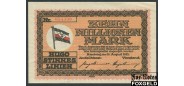 Hamburg / Hamburg 10 Mio. Mark 1923 Hugo Stinnes Linien 18.8.1923 VF B7:2135.a 1000 РУБ