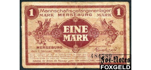 KGL Merseburg Лагерь военнопленных 1 Mark 1916 Mannschafgefangenenlager Merseburg KN 6-stellig, KN Typ I aVG Ti:05.05.1a 3700 РУБ