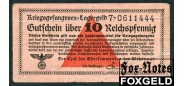 Oberkommandos der Wehrmacht 10 Reihspfennig ND(1939) Денежные знаки для лагерей военнопленных F Ro:516 3000 РУБ