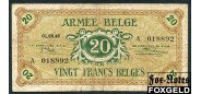 Бельгия Armee Belge 20 франков 1946 Оккупационный выпуск в Германии aF P:M5a 6000 РУБ