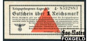 Oberkommandos der Wehrmacht 1 Reichsmark 1939 Лагерные деньги военнопленных VF Ro:518 4000 РУБ