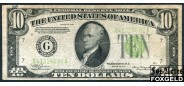 США Federal Reserve Note 10 долларов 1934 SERIES OF 1934. Julian Morgenthau G7 (FRB Chicago) F Fr:2004G 3000 РУБ
