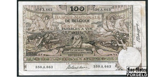 Бельгия Banque Nationale de Belgique 100 франков 1911 13.11.11. F P:71 8500 РУБ