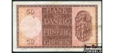Данциг Bank von Danzig 50 гульденов 1937  aVF Ro:843 / P:65 45000 РУБ