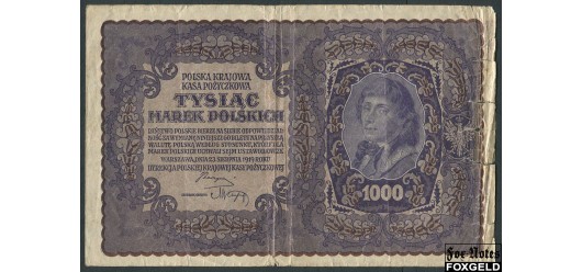 Польша 1000 марок 1919  G P:29 400 РУБ